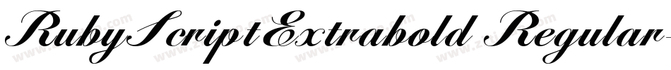 RubyScriptExtrabold Regular字体转换